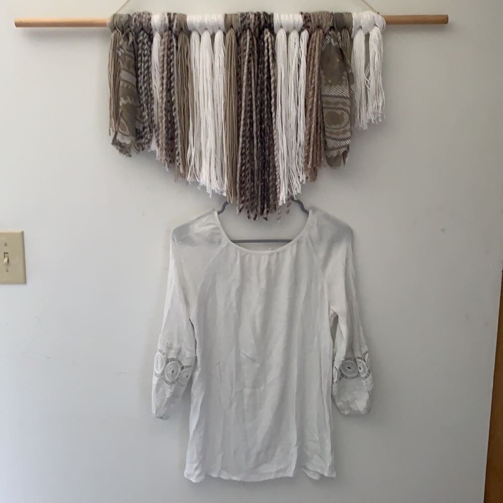 Westport Women White 3/4 Sleeve Blouse Size XS - Picture 6 of 9